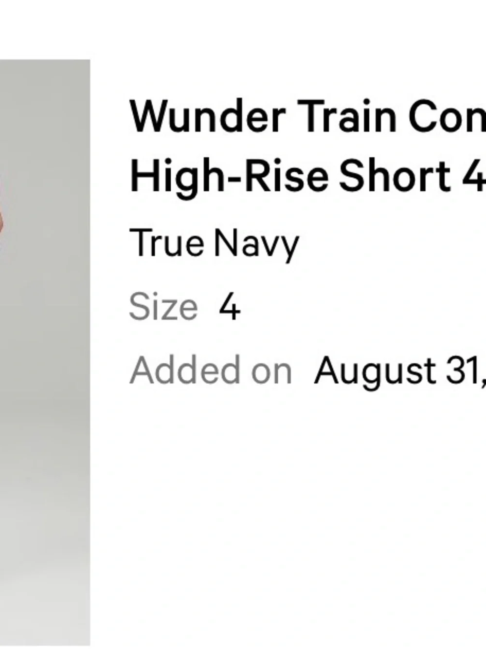 lululemon athletica True Navy Wunder Train Contour 4” High-Rise Athletic Shorts